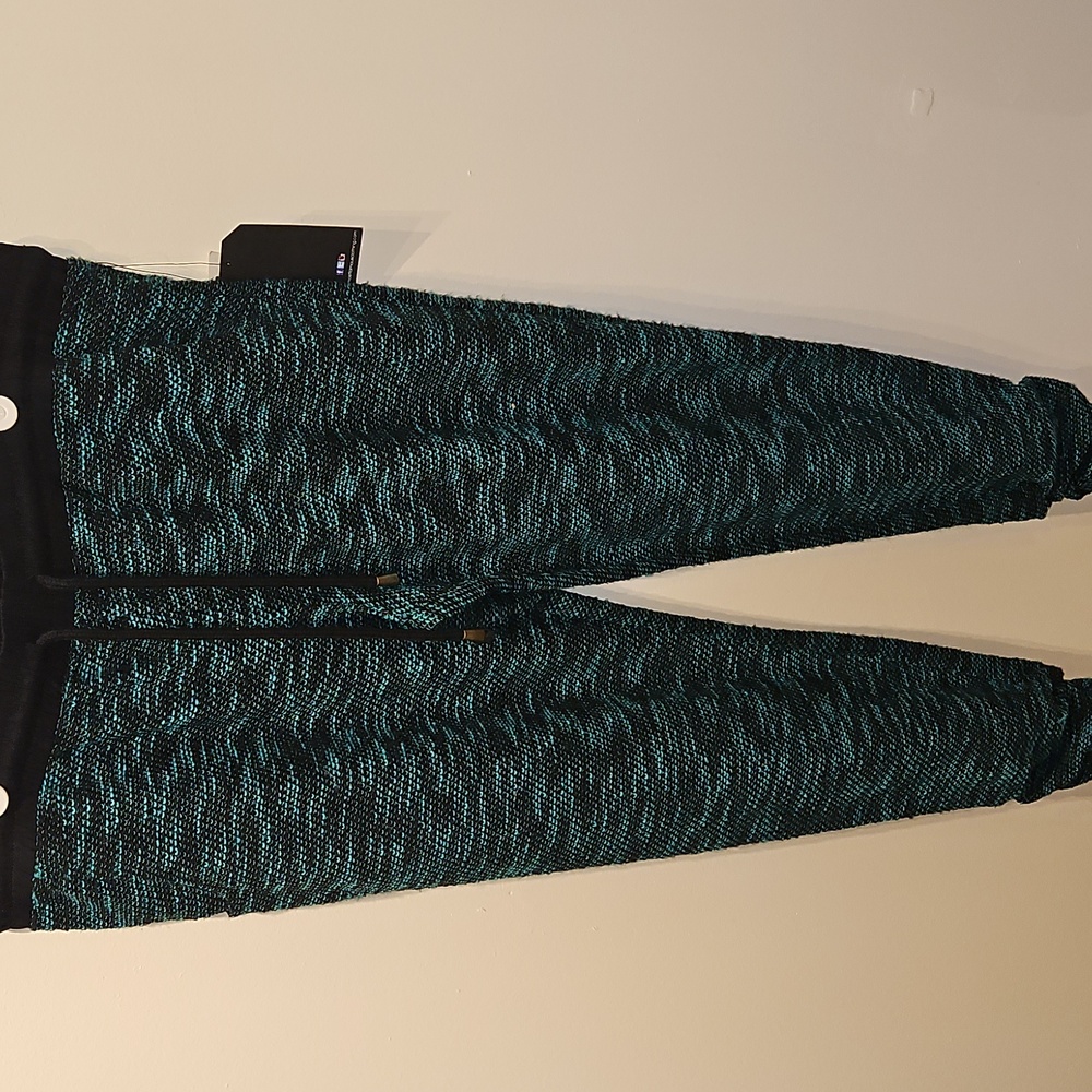 Almost Famous Black and Blue Textured Joggers